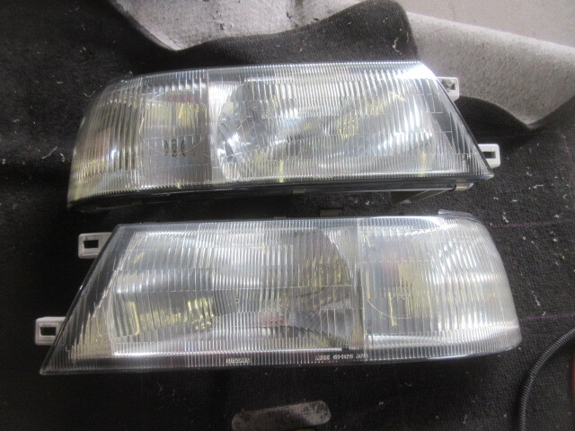 ★⑤R7A8414 C34 ローレル 純正ヘッドライト左右セット コイト100-66216 HC34 GC34 修理やストック等に拍卖