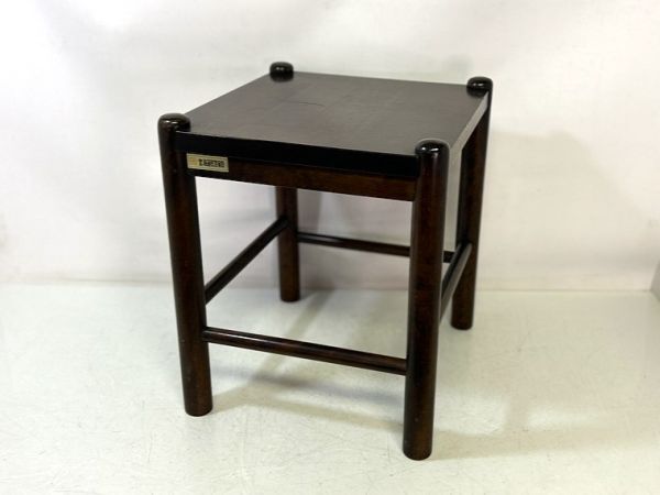 a☆/ 北海道民芸家具 サイドテーブル 椅子 多目的台 スツール チェア 電話台 ランプテーブル ドレッサーチェア 鏡台椅子 /DY-4189 K1F拍卖