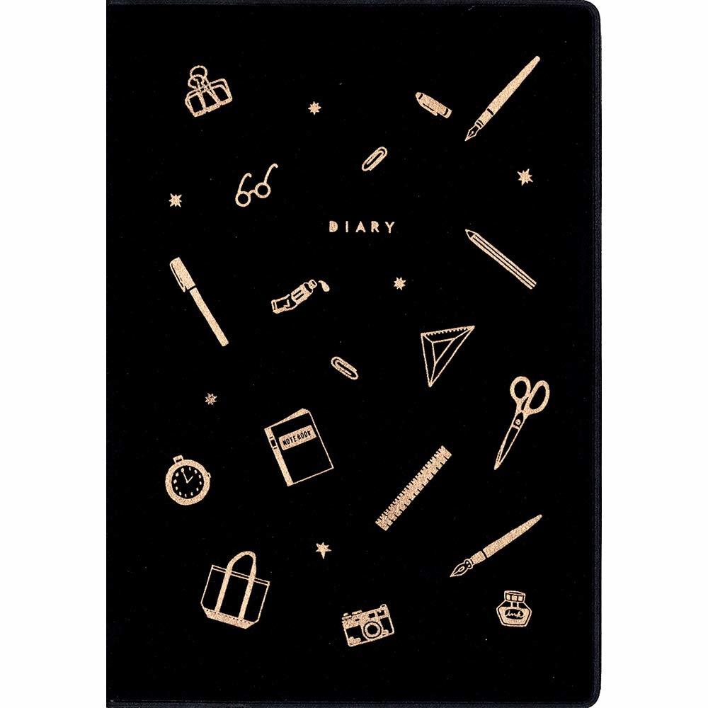 § エルコミューン マトカ 手帳 2020年 B6 マンスリー エブリデイ ブラック DR-MG-168拍卖