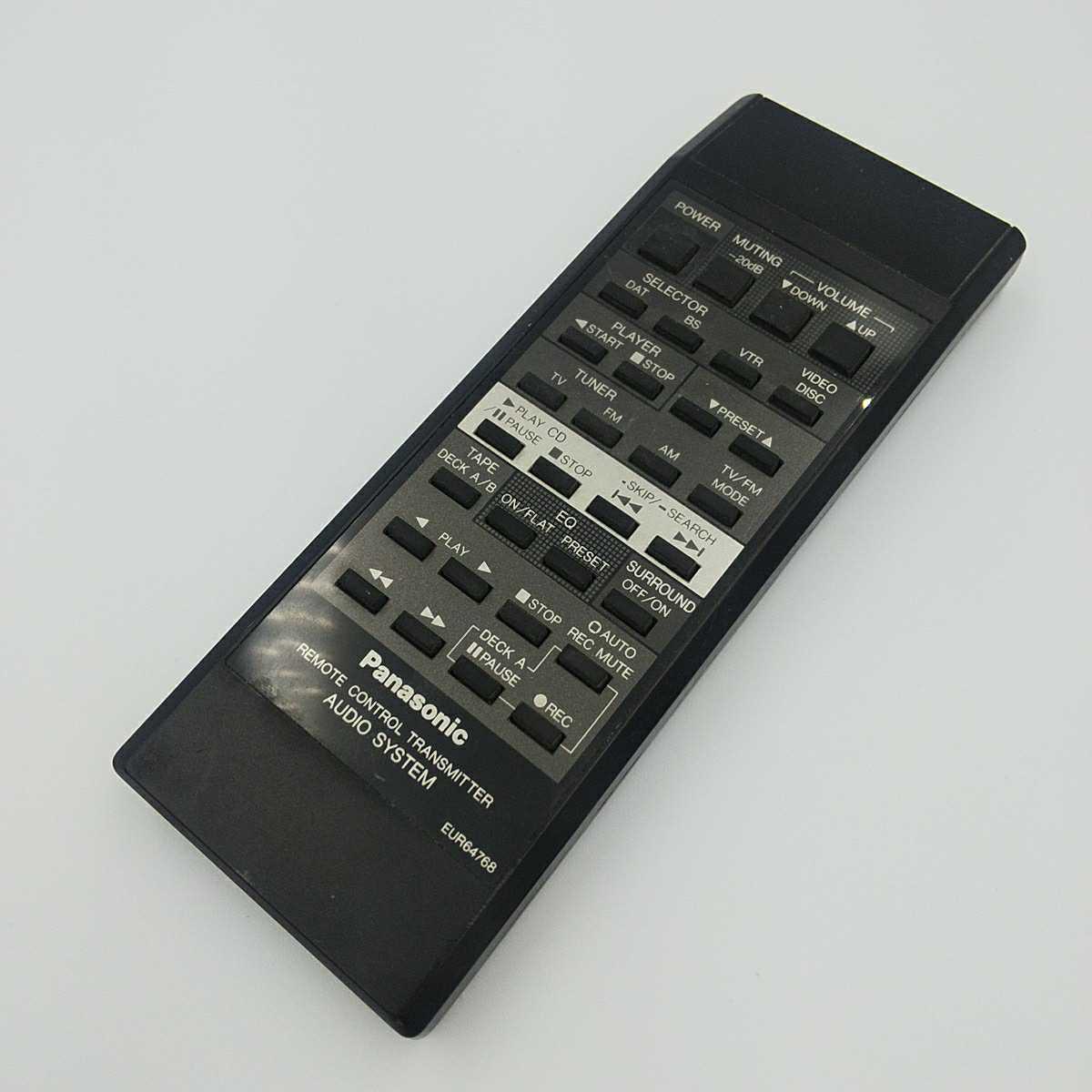 Panasonic EUR64768 AUDIO SYSTEM リモコン 5S-21000 動作品拍卖