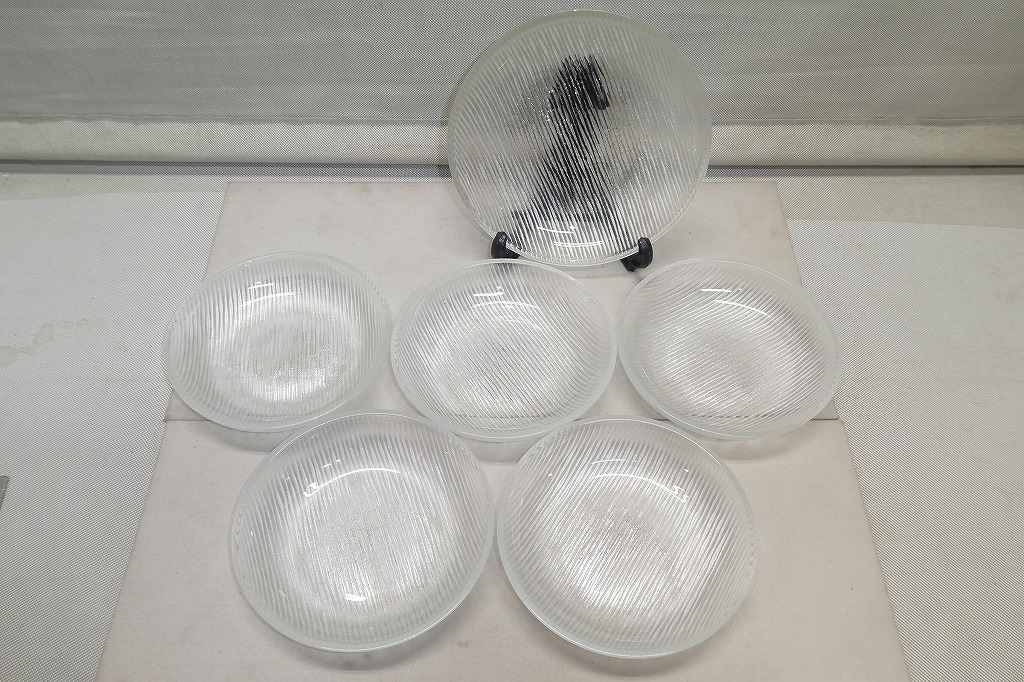 ★ガラス皿 6枚セット デザート皿 フルーツ皿 洋食器★拍卖