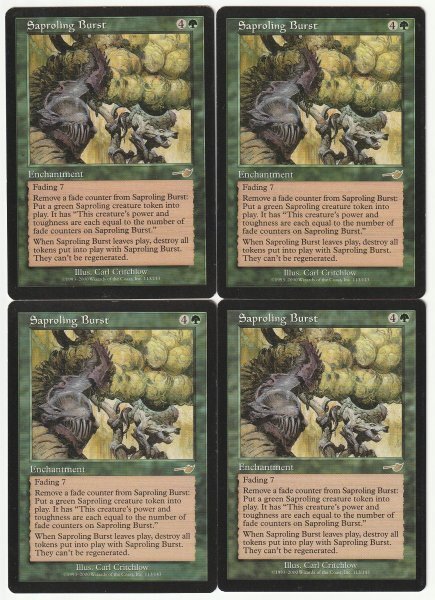 NEM はじける子嚢/Saproling Burst 英語4枚セット拍卖