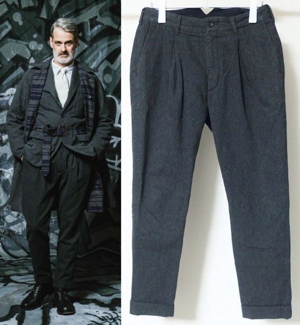 Engineered Garments エンジニアードガーメンツ Willy Post Pant Charcoal Wool Serge ウィリーポスト パンツ 32拍卖