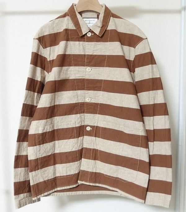 WAREHOUSE ウエアハウス Lot 2215 BROWN PRISONER JACKET アップリケ ボーダー カバーオール ジャケット 40拍卖
