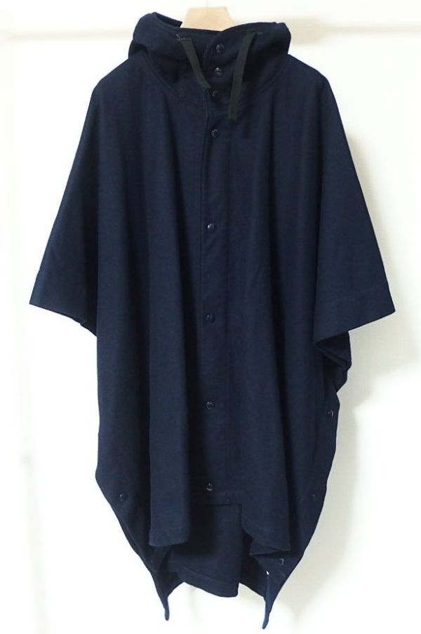 Engineered Garments エンジニアードガーメンツ Poncho 20oz Melton メルトン ウール ポンチョ コート 紺拍卖