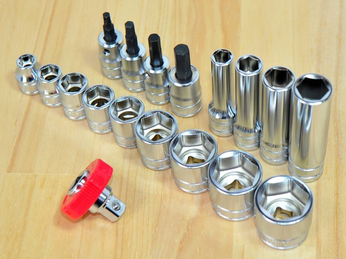 ◆KTC 9.5sq ソケット ディープ ヘキサゴンビット クイックスピンナ セット★ディープソケット ヘキサゴンビットソケット♪拍卖