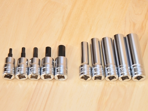 ▲KTC 9.5sq B3L ディープ ソケット BT3 ヘキサゴンビットソケット 10個セット◆ディープソケット拍卖