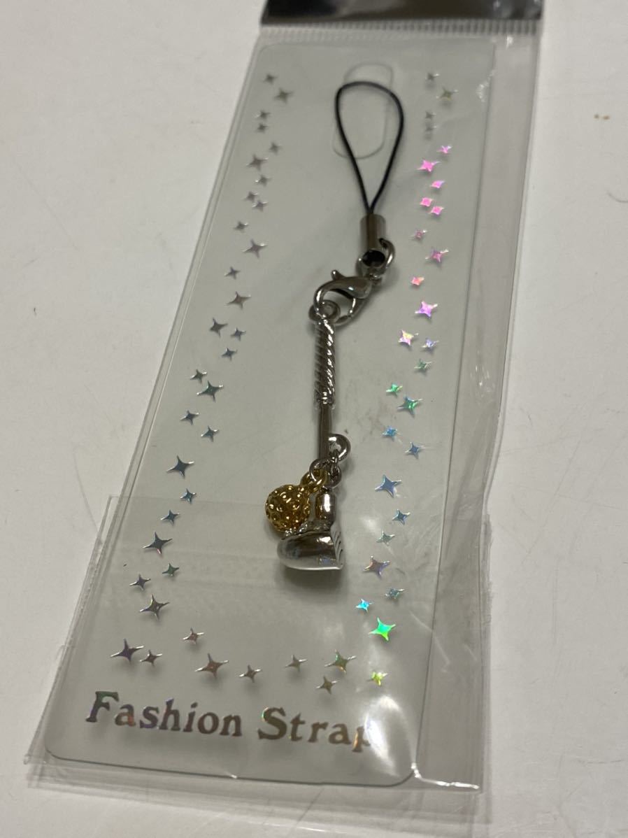 新品未使用!ゴルフクラブ型ストラップ シルバー ストラップ拍卖