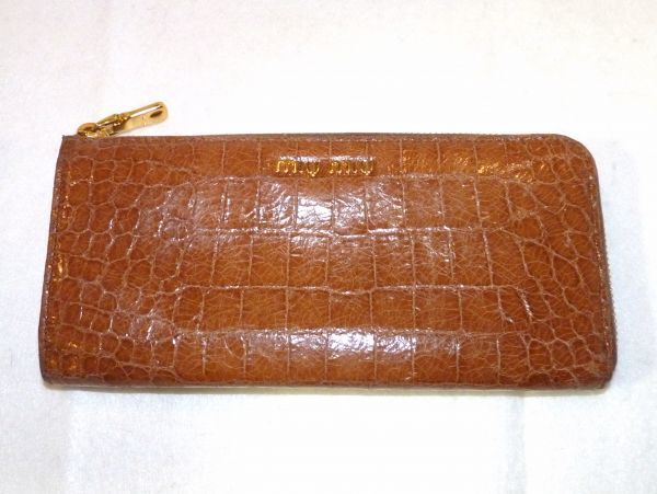 MIU MIU(ミュウミュウ) L字ZIP長財布 846365B334B01拍卖