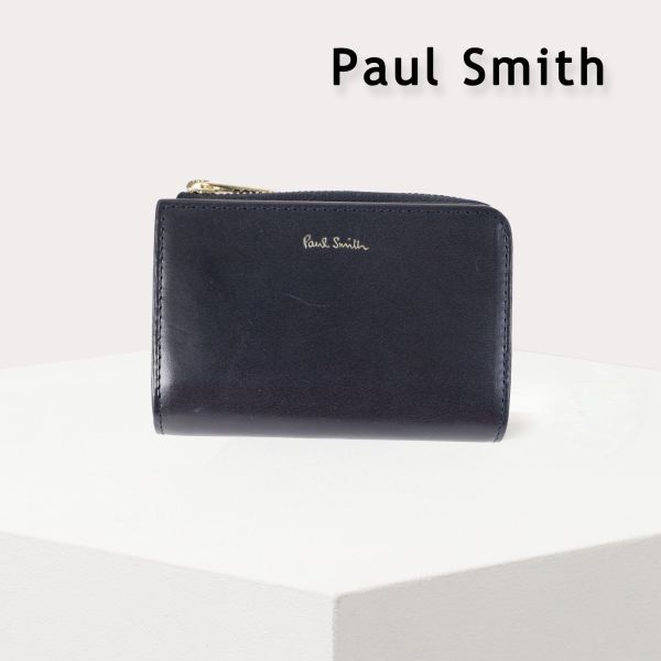 059③ 新品 ポールスミス ベジタン ラウンドジップ ミニ財布 キーケース Paul Smith レザー 財布 小銭入れ 正規品 BPS522拍卖