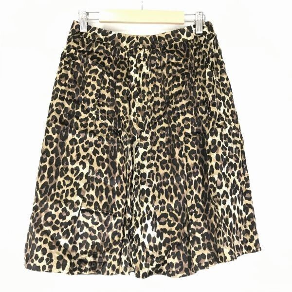 送料込★マイケルコース★レオパード/ヒョウ柄/ミニスカート【4/XL/茶×黒】MICHAEL KORS◆BF366拍卖