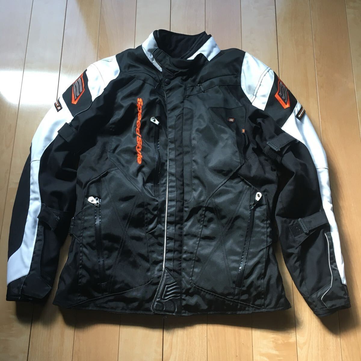 美品 ヒョウドウ ライディングジャケット 606-6-12 メンズ LL ブラック 二輪 ライダー ナイロン100%拍卖