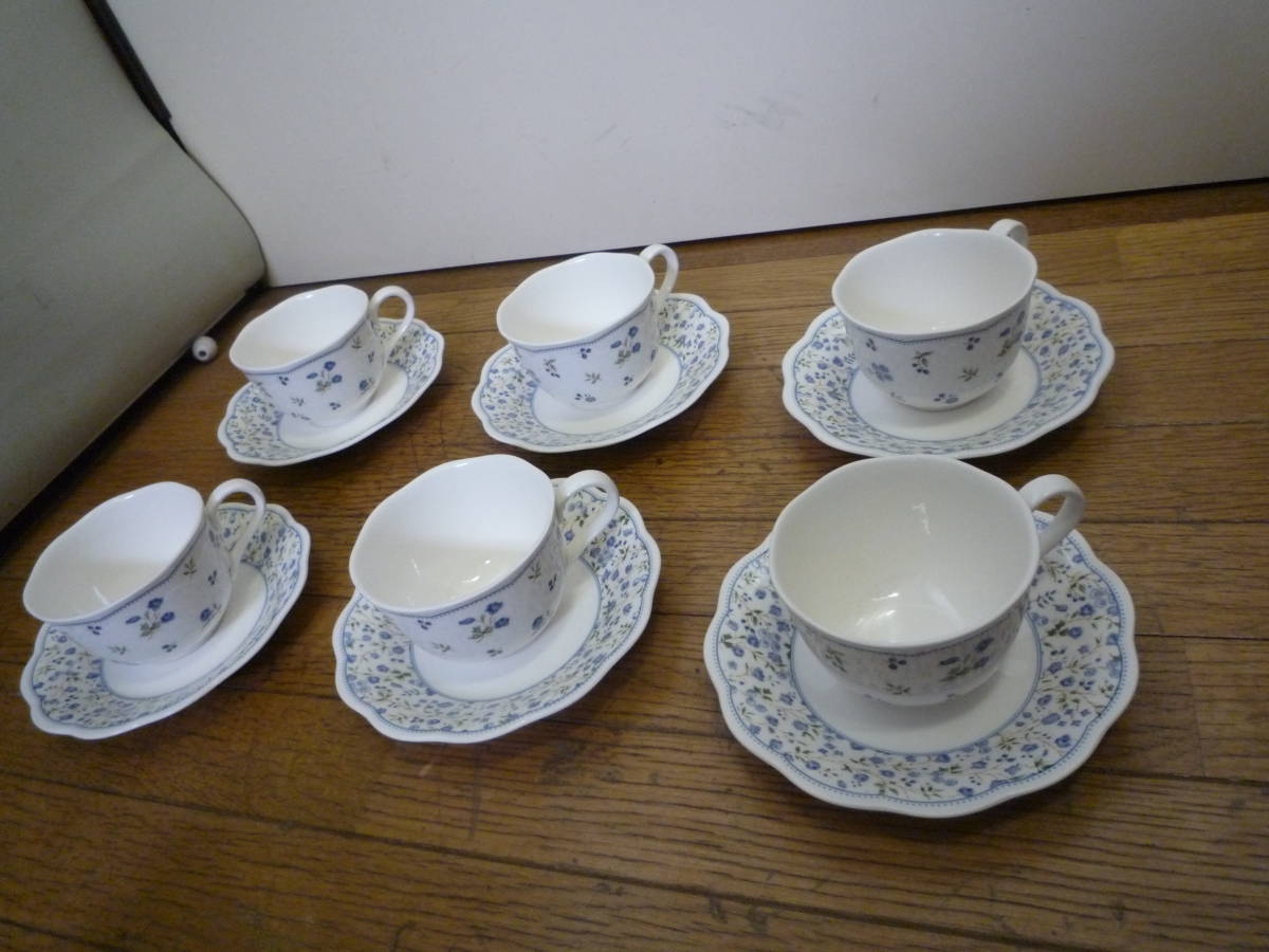 ◆中古 美品 良品 ニッコー NIKKO カップ ソーサー 花柄 日本製 6客セット◆拍卖