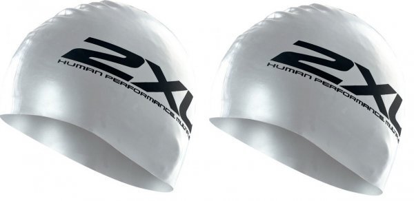 2XU シリコン 2セット キャップ シルバー 水泳帽拍卖