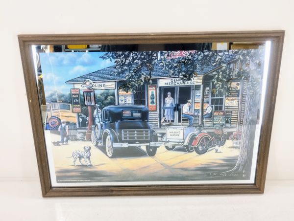 サ/ コカ・コーラ パブミラー 旧車デザイン 壁掛け 鏡 インテリア アメリカン雑貨 /HY-0731拍卖