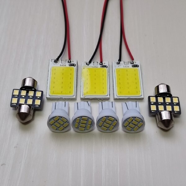 GN0W アウトランダーPHEV サンルーフ車 超爆光! T10 LED ルームランプ 9個セット ホワイト ミツビシ /c18/8/t28拍卖