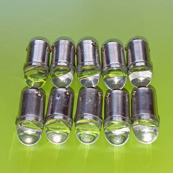 新作!20個 角マーカー用 BA9S 12V 24V レンズ LED 電球 オレンジ アンバー デコトラ拍卖