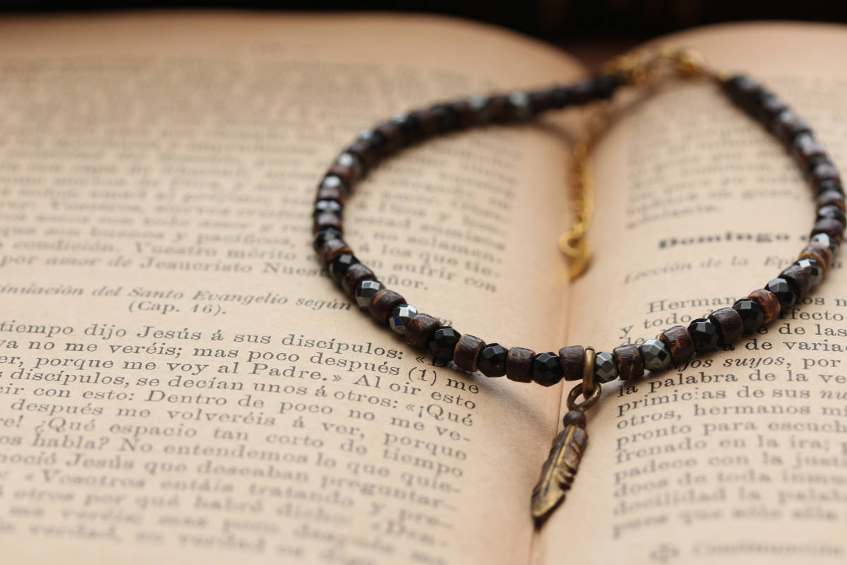 *オニキスウッドビーズヘマタイトアンクレット拍卖