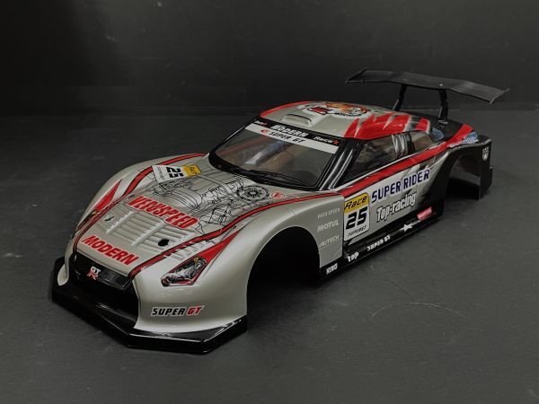 ☆練習用、乗せ換え、予備におススメです!☆【激安】R35 GTR タイプ 銀 1/14 ドリフトラジコンカー用 スペアボディー 拍卖