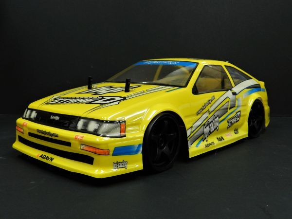 ☆スペアボディー付☆ 2.4GHz 1/10 ドリフトラジコンカー トヨタ 86レビン タイプ 黄 【ターボ機能付き・塗装済み完成品・フルセット】拍卖
