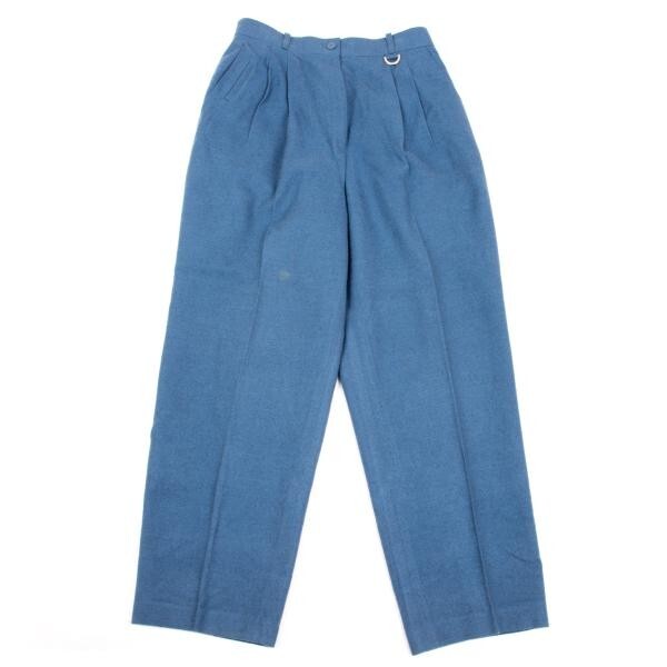 クリスチャンディオールChristian Dior SPORTS ウール混Dカン装飾ツータックパンツ ブルーL拍卖