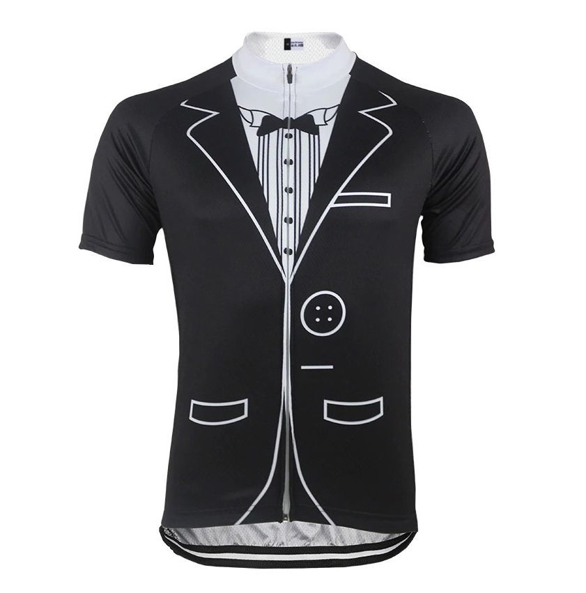 新品 サイクルジャージ XLサイズ タキシード No1 フルジップ 半袖 ウェア メンズ サイクリング スポーツ MTB ロードバイ拍卖