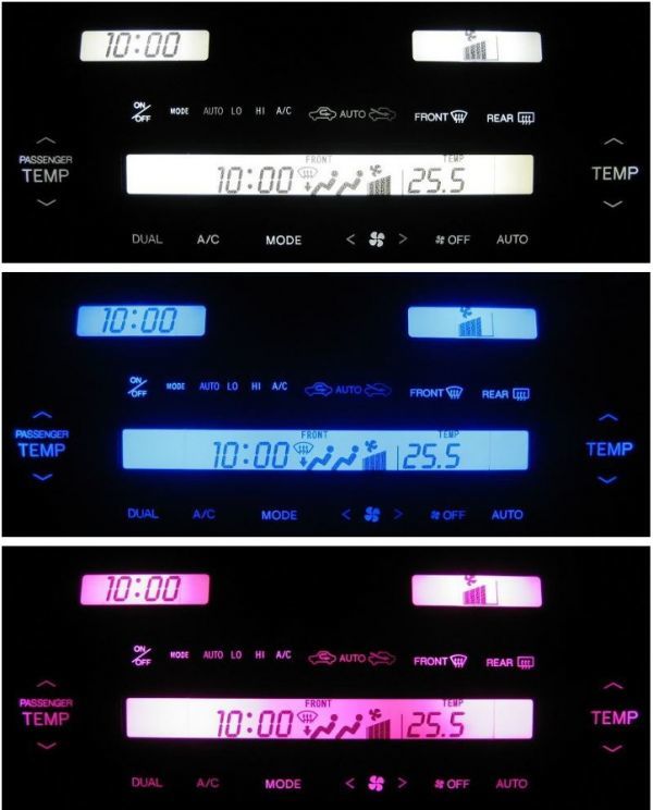 セルシオ UCF20/UCF21後期 エアコンパネルLED照明! ピンク拍卖