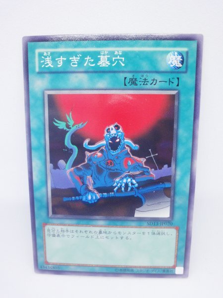 329 sd13-jp020 浅すぎた墓穴 ノーマル(N) 遊戯王カード拍卖