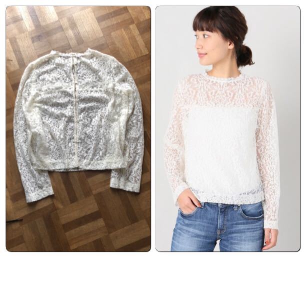 美品Spick & Span ハイネックラッセルレースブラウス拍卖