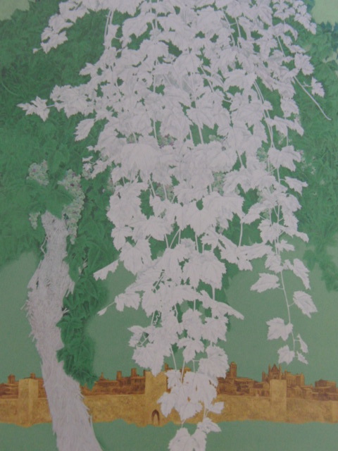 鹿見喜陌、【八十歳の実り】、希少な額装用画集より、新品額装付、状態良好、送料込み拍卖