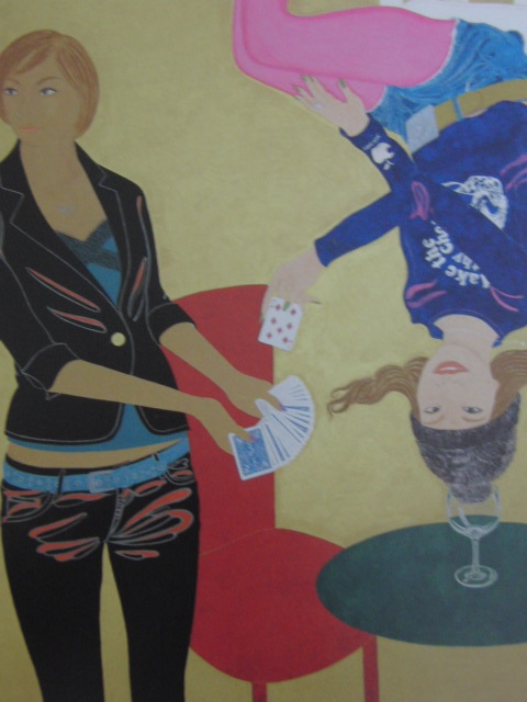 杉山律夫、【手品師】、希少な額装用画集より、新品額装付、状態良好、送料込み拍卖