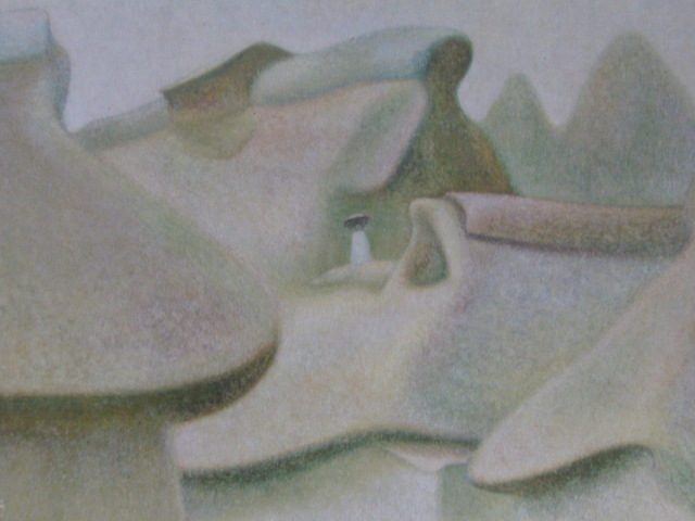 牛島憲之、【邨】、希少な大判額装用画集より、新品額装付、状態良好、送料込み拍卖