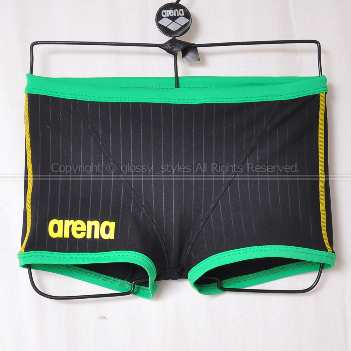 K1968-03■arena アリーナ タフスーツ ショートボックス練習用水着 SAR-6102 BKGL S拍卖