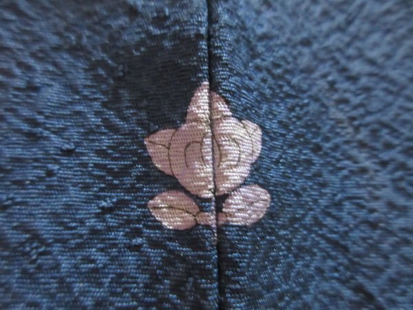 28649色無地袷♪一つ紋付!紺色!『紺色 こんいろ』!身丈151!美品♪拍卖