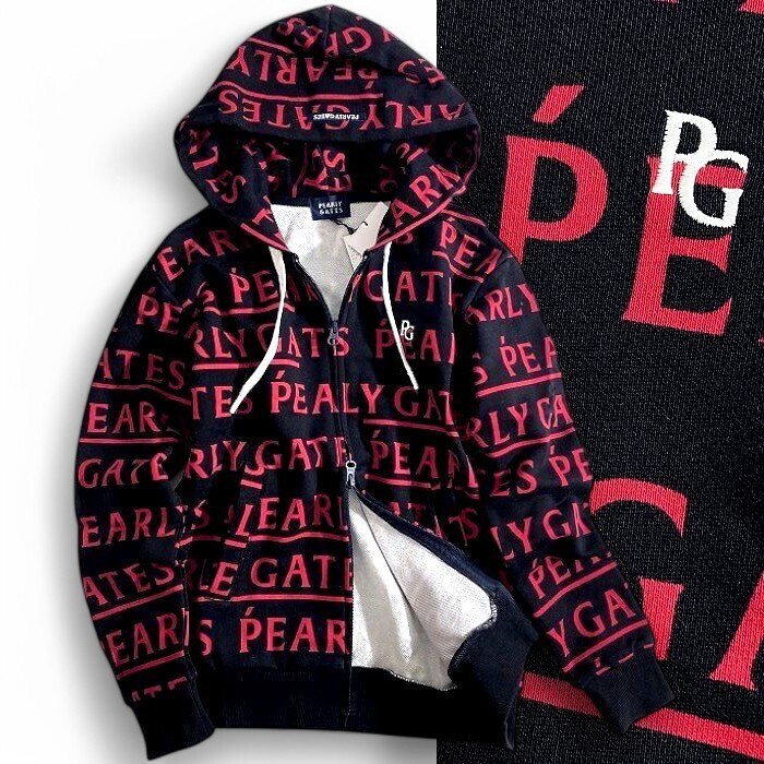 PEARLY GATES パーリーゲイツ 定価3万 スウェット フーディジャケット パーカー ゴルフウェア レディース 2162314 121 0 ▲034▼50214w05拍卖