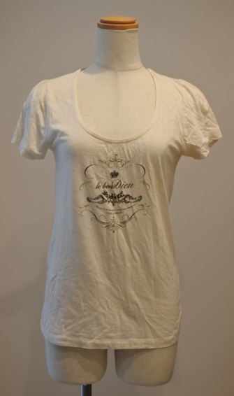 HV カットソー Tシャツ 半袖 オフホワイト Mサイズ リボン レディース ondrmi k2h0328★拍卖