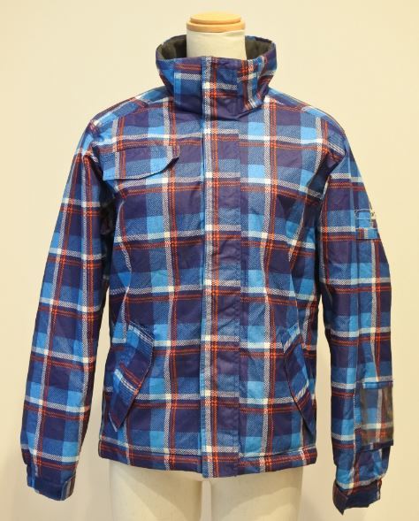 SNOW CARVING スノーカービング ジュニア スノーウエア ジャケット スキー ボード 150 チェック柄 ブルー系 ondrmi k2h0324★拍卖