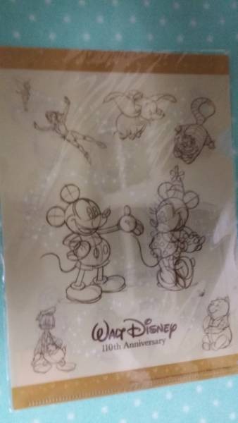 ディズニーキャラクター Walt Disney 110th Anniversary A4 クリアファイル拍卖