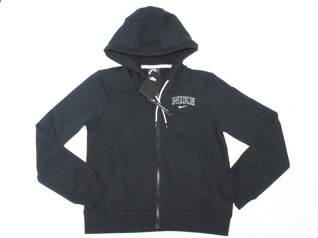 NIKE AS W NSW HOODIE FZ VRSTY 黒 ブラック XS ナイキ フルジップ パーカー バーシティ スウェット ロゴ AV8301-010拍卖