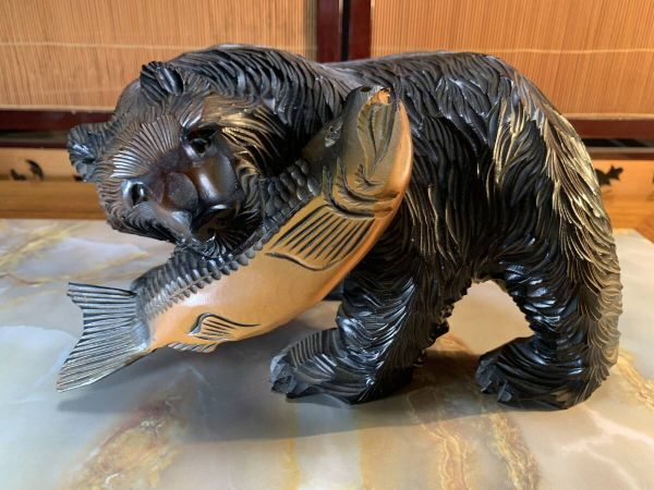 熊の置物(木彫り) @101sea375拍卖