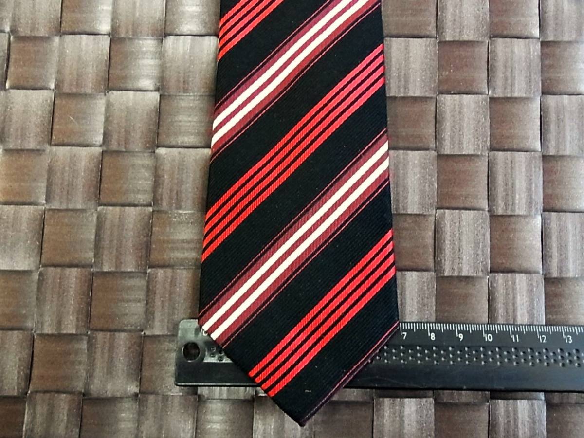 【特選】1002美品レミュー「LES MUES」ネクタイ【人気の超細ナロータイ】シルク100%拍卖
