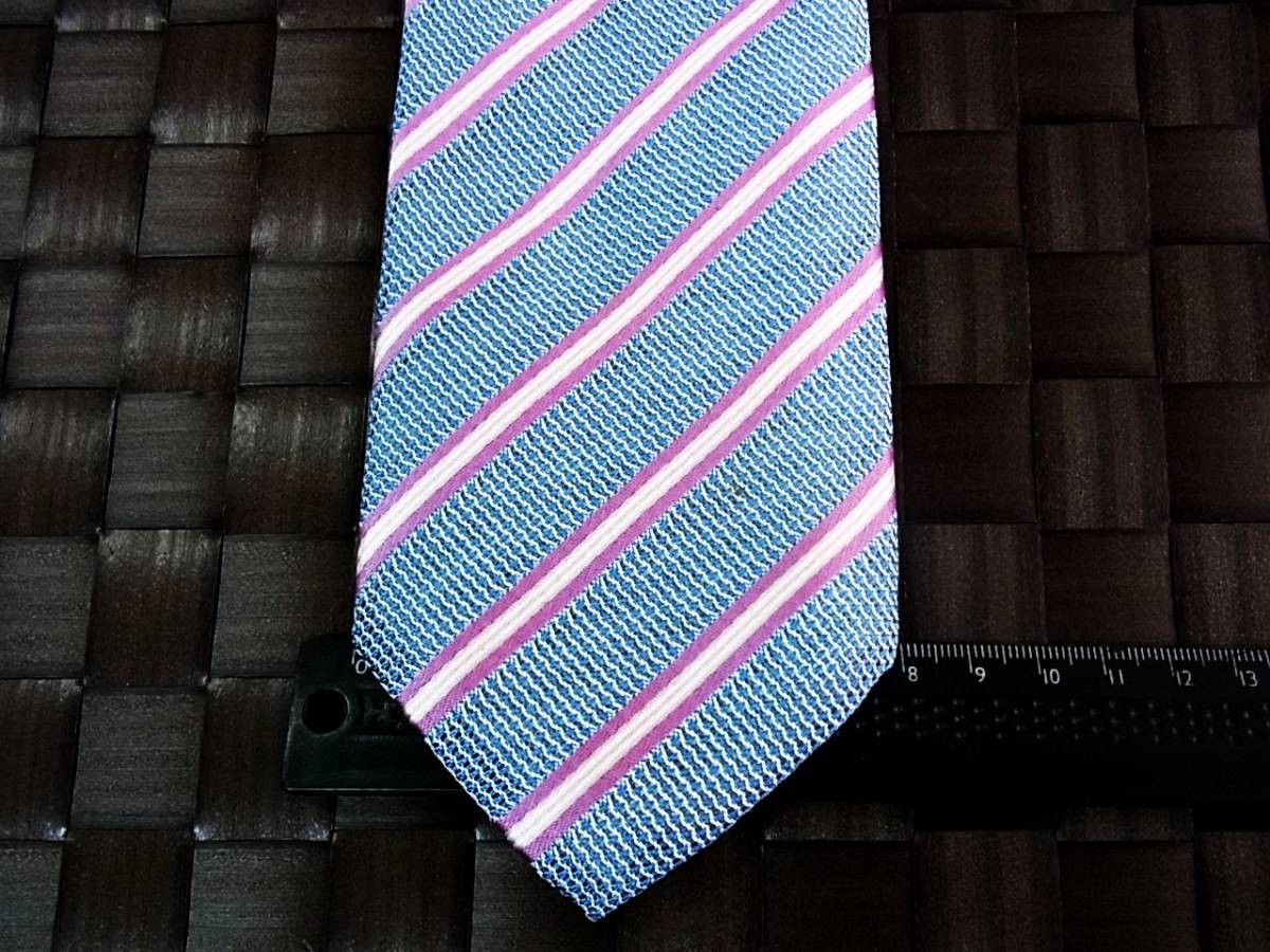 【特選】1322美品P.S.FA ★パーフェクトスーツファクトリー】PSFA/ネクタイ【人気の中細ナロータイ】シルク100%/ストライプ拍卖