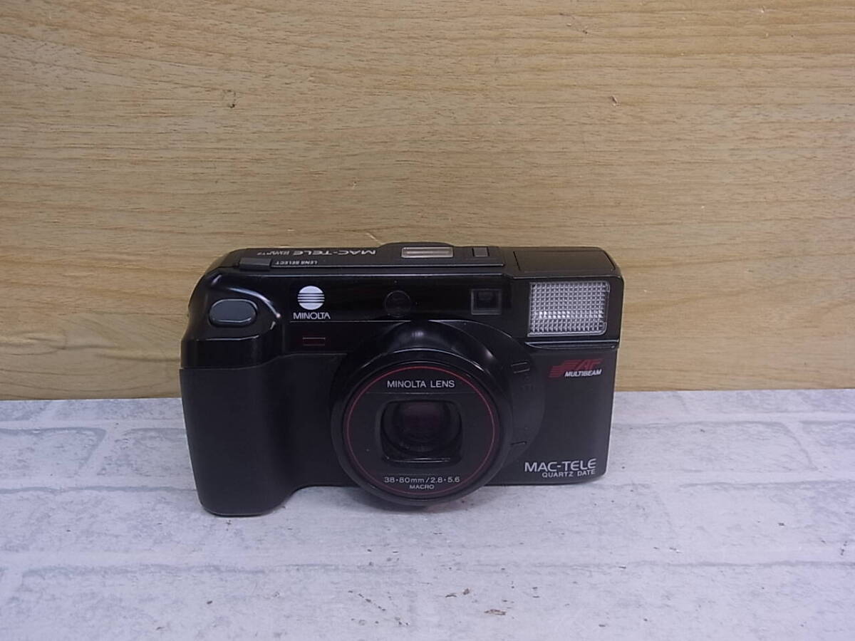 ◎N/910●ミノルタ MINOLTA☆コンパクトフィルムカメラ☆MAC-TELE QUARTZ DATE☆動作不明☆ジャンク拍卖