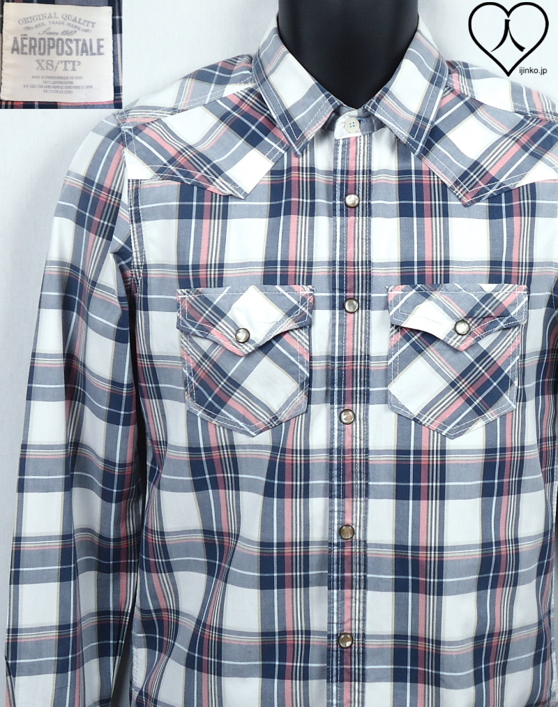 《郵送無料》■Ijinko★◆美品★エアロポステール : Aeropostale ★XS/TP サイズ長袖シャツ拍卖