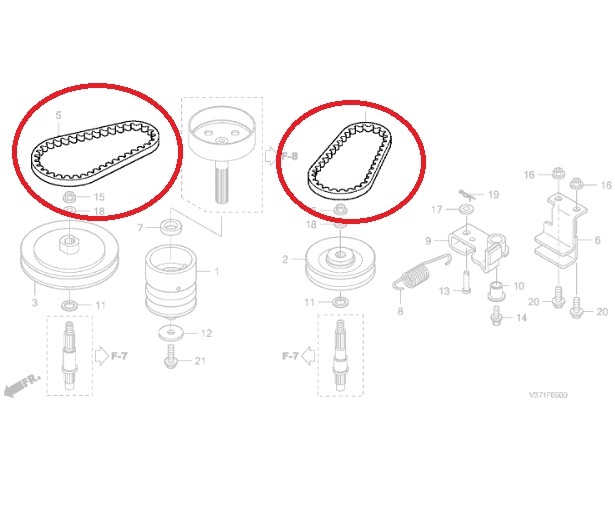Honda ホンダ除雪機 SB800 ユキオス Vベルトセット SA19 SA21 新品純正 ダウンロード版交換要領書QRコード付拍卖