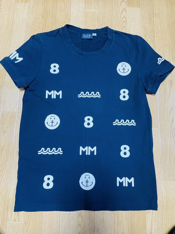 【激レア/美品】muta MARINE ムータマリン  ロゴパターン Tシャツ ネイビー サイズF 完売品 mutaTOKYO mutaGOLF拍卖