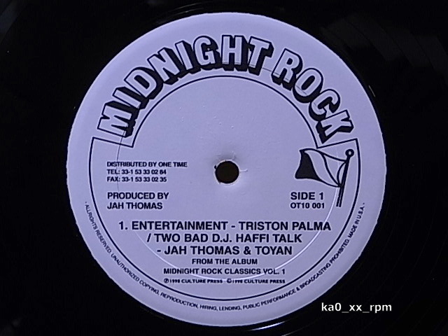 ★☆Triston Palma / Jah Thomas & Toyan「Entertainment / Two Bad D.J. Haffi Talk」☆★5点以上で送料無料!!!拍卖