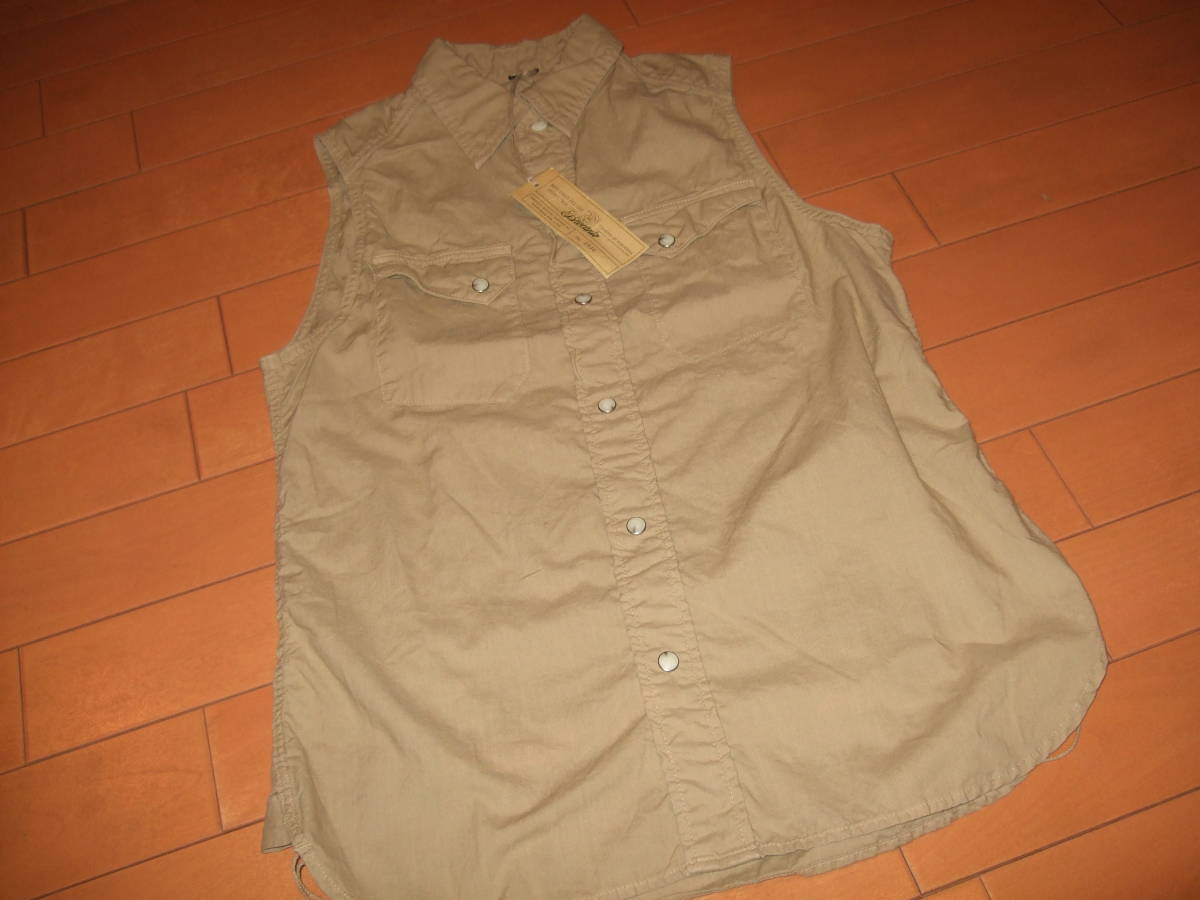新品タグ即決☆Brocanteノースリーブシャツ☆ベージュ サイズ2拍卖