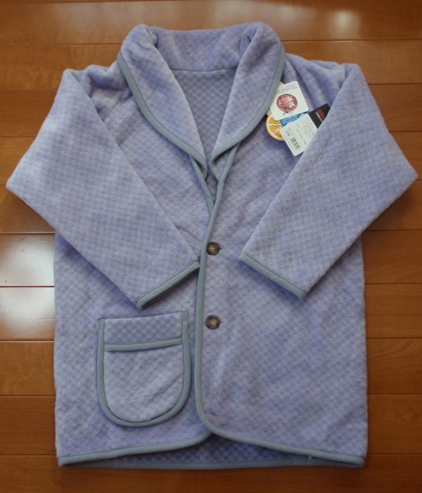 6割引き!冬物処分!寒がりな方に♪ロマンス小杉★岩盤浴ガウン♪着る毛布♪男女兼用M~L パープル系 定価16500円!拍卖