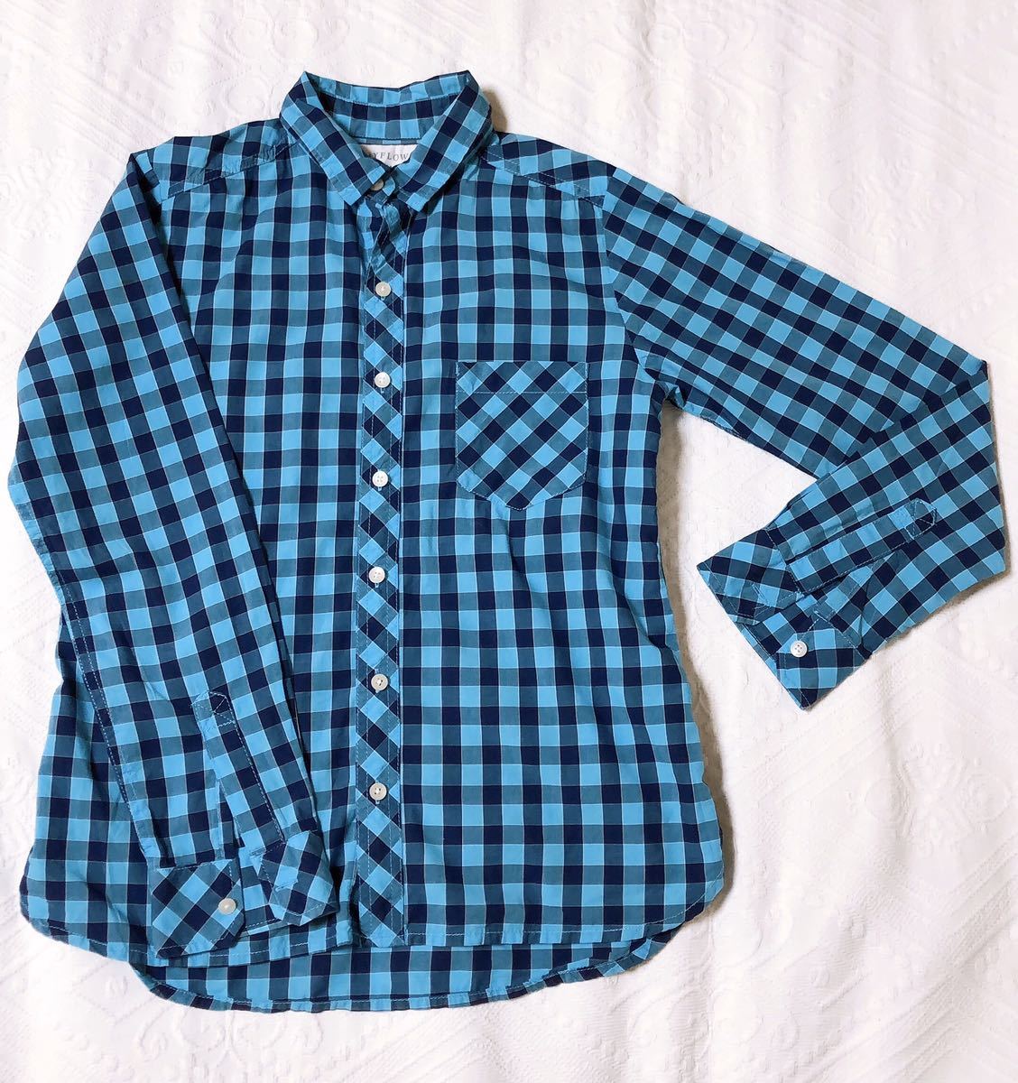 即決★BAYFLOW ベイフロー ブラウス レディース サイズ3 シミあり 中古品チェックシャツ チェック柄 長袖シャツ拍卖